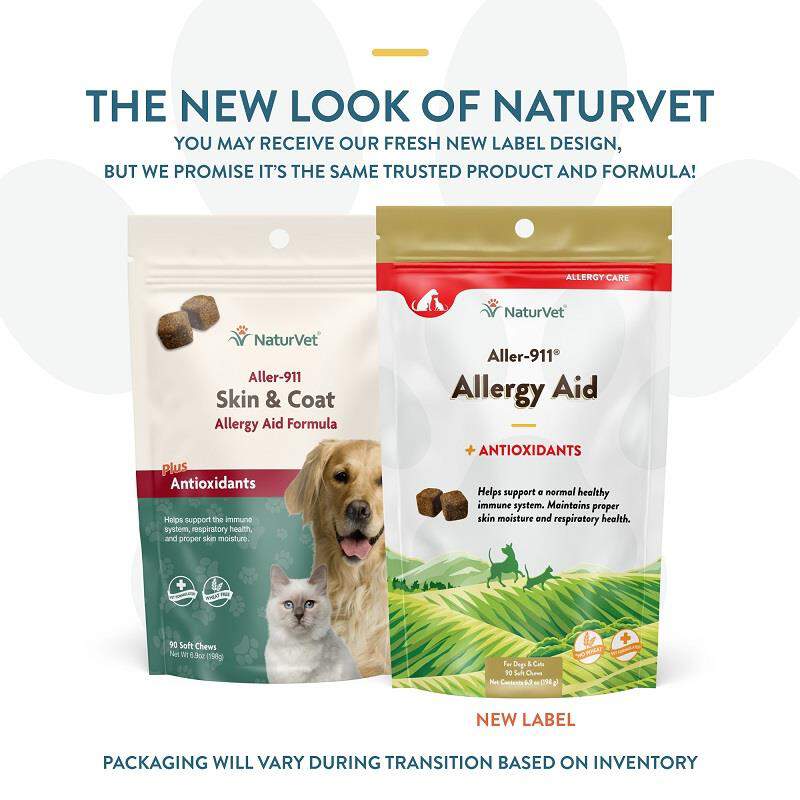 NaturVet Aller-911 Skin & Coat Allergy Aid, 90 Soft Chews