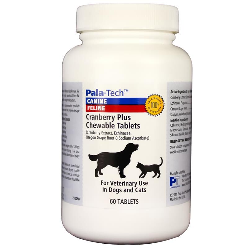 Pala-Tech Cranberry Plus for Dogs and Cats, 60 Chewable Tablets