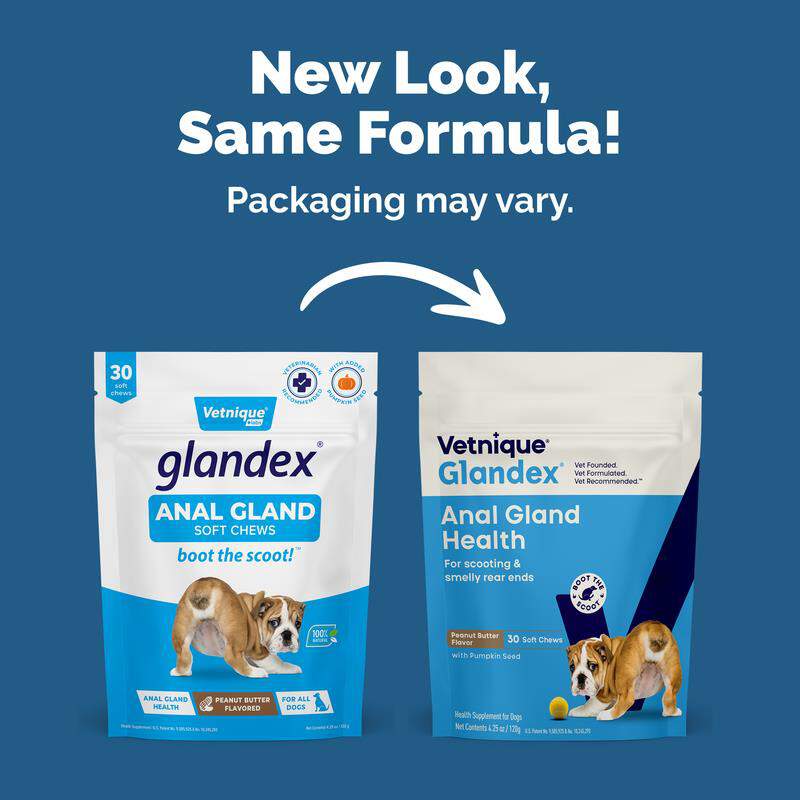 Glandex Anal Gland Support Peanut Butter Chews for Dogs
