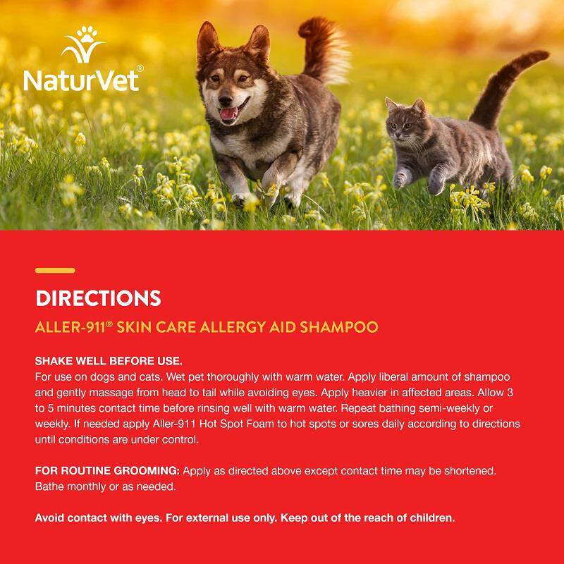 NaturVet Aller-911 Skin Care Shampoo, 16 oz