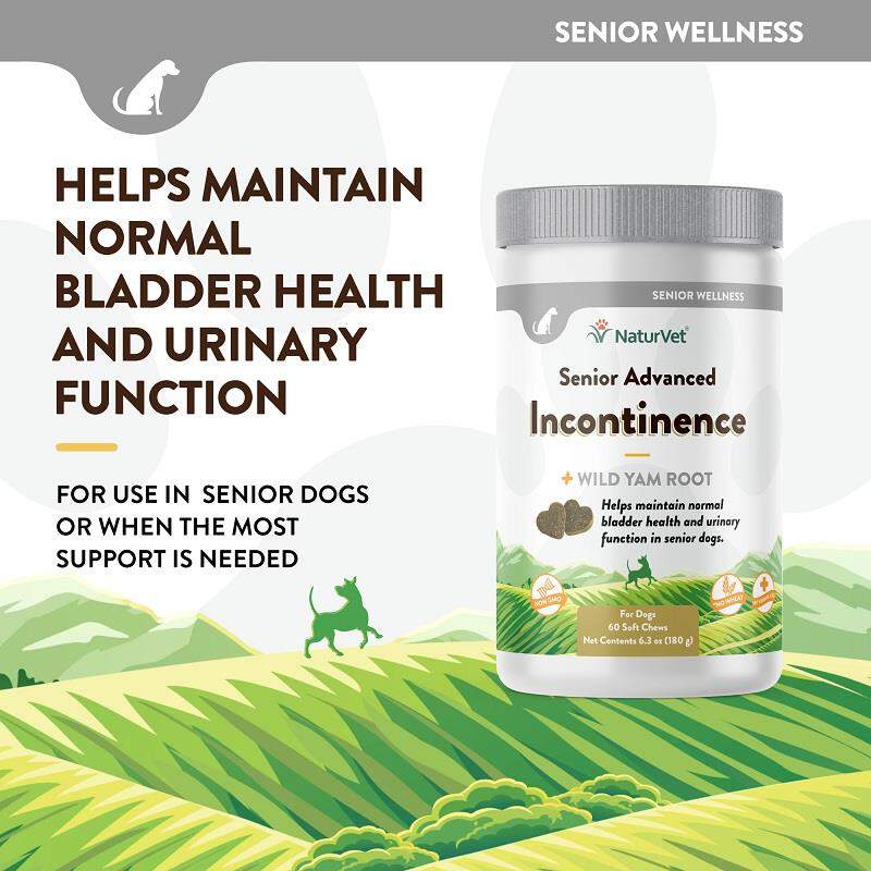 NaturVet Senior Advanced Incontinence Soft Chews Supplement for Dogs 60 Ct.