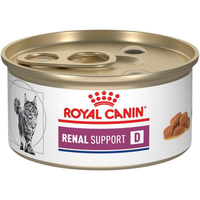 Royal Canin Veterinary Diet Adult Renal Support D Thin Slices in Gravy Canned Cat Food, 3 oz cans