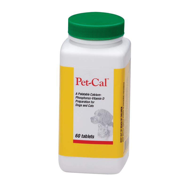 Pet-Cal Tablets for Dogs and Cats, 60 Ct.