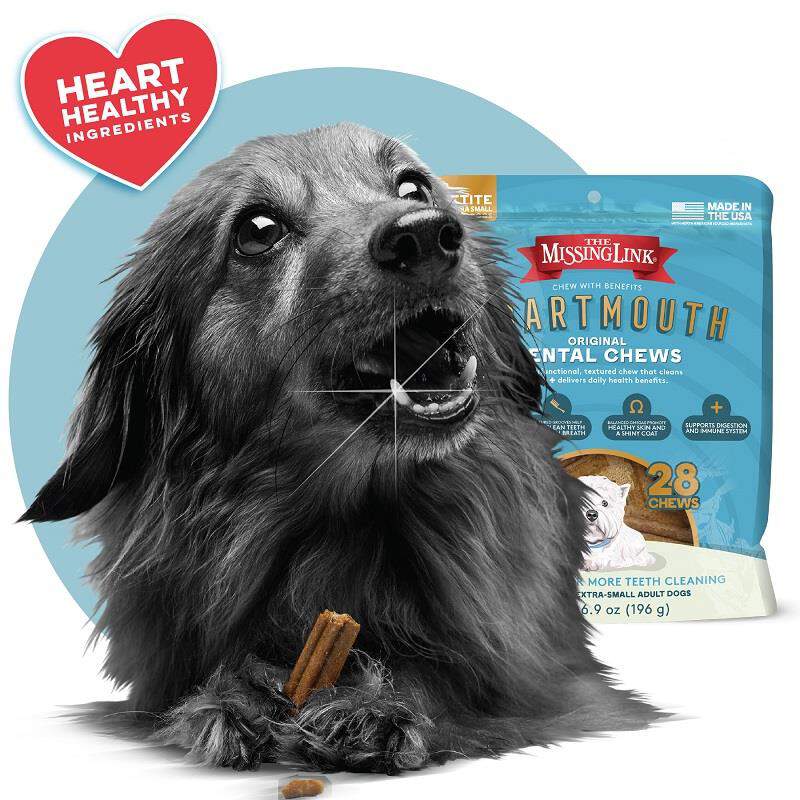 The Missing Link Smartmouth Original Dental Chews for Petite/Extra Small Dogs 5-15 lbs, 28 Ct.
