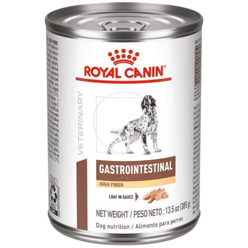 Royal Canin Veterinary Diet Adult Gastrointestinal High Fiber Loaf in Sauce Canned Dog Food, 24 x 13.5 oz cans