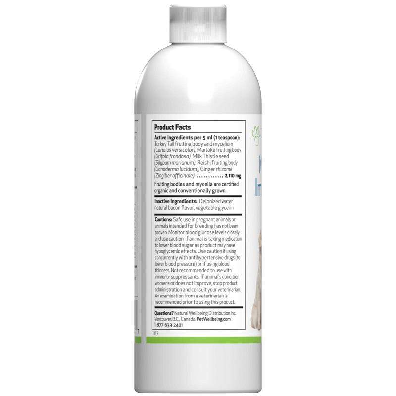 Pet Wellbeing Mushroom Immune Gold for Cats and Dogs, 8 oz