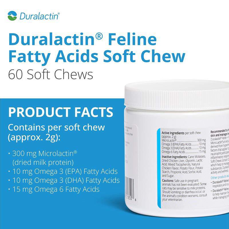 Duralactin Feline + Fatty Acids, 60 soft chews