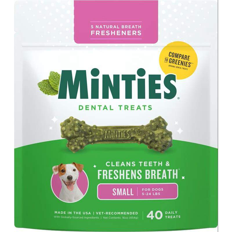 Minties Dental Treats for Tiny/Small Dogs 5-24 lbs