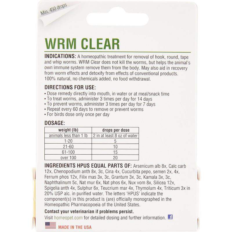 HomeoPet Wrm Clear