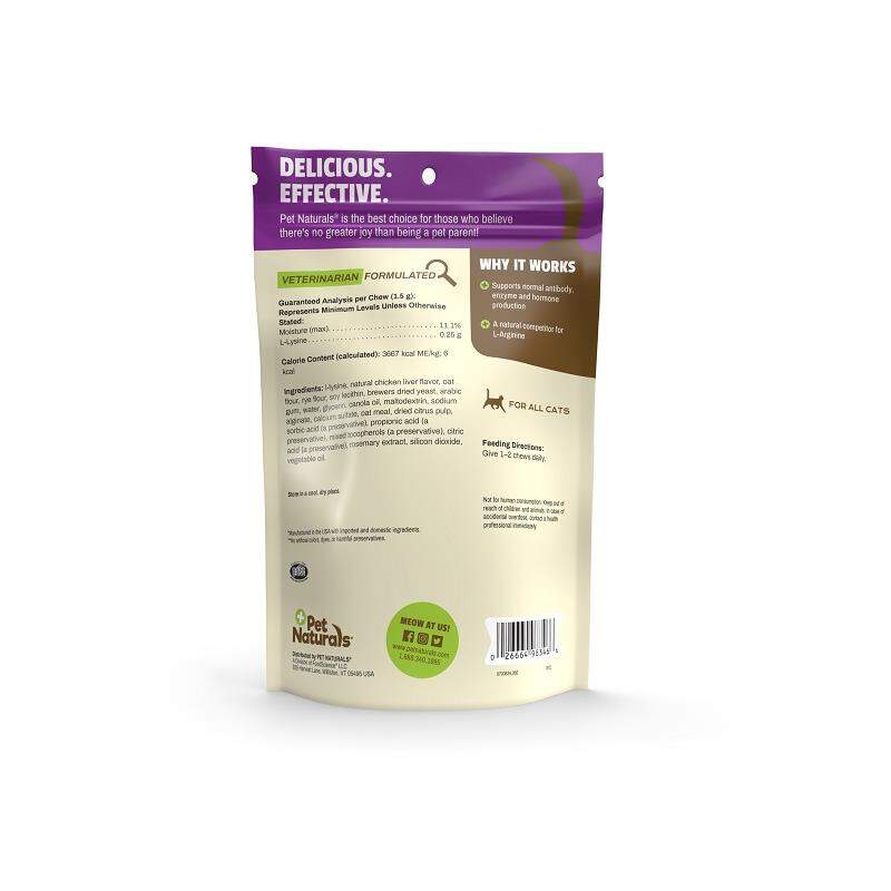 Pet Naturals L-Lysine 60 Soft Chews for Cats
