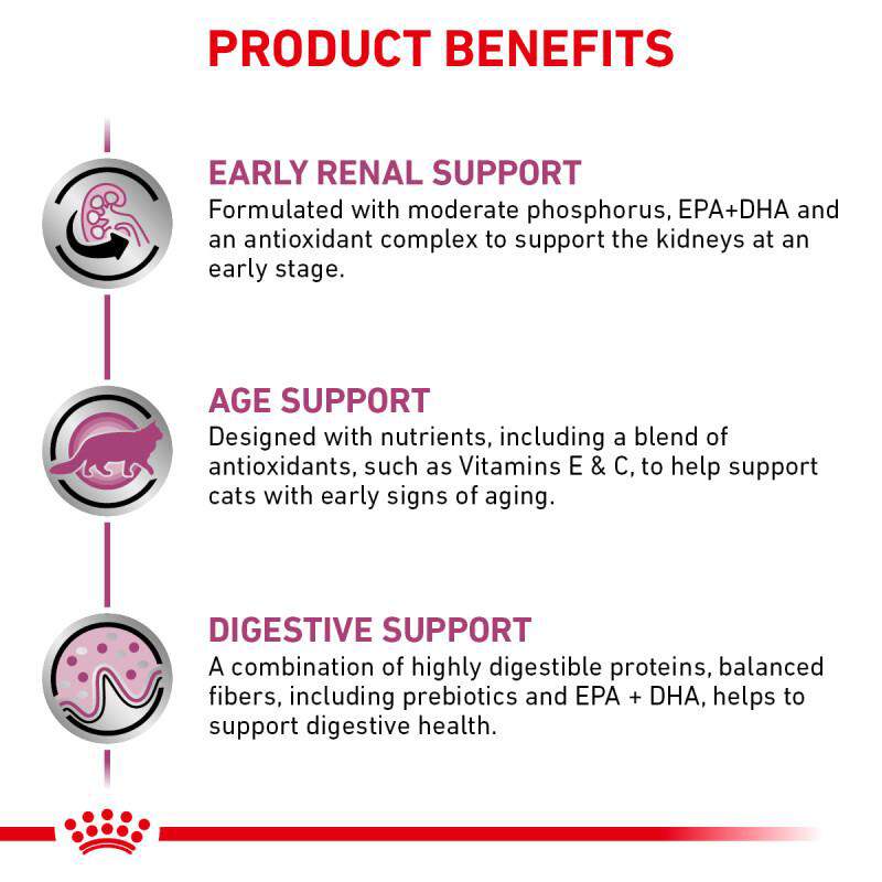 Royal Canin Veterinary Diet Adult Renal Support Early Consult Loaf in Sauce Canned Cat Food, 24 x 3 oz cans