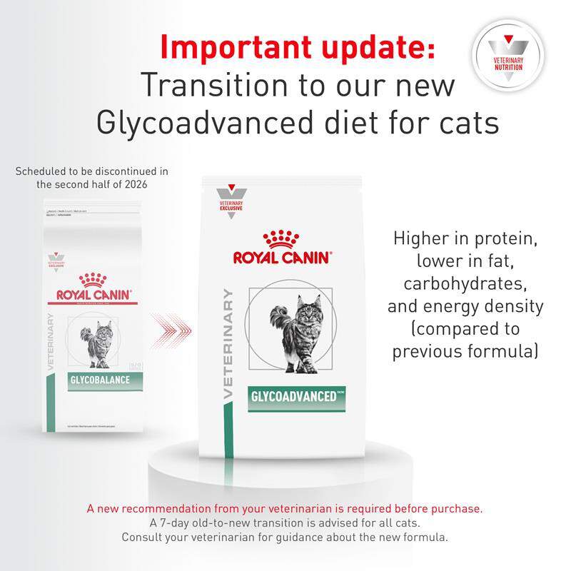 Royal Canin Veterinary Diet Adult Glycobalance Dry Cat Food, 4.4 lb bag