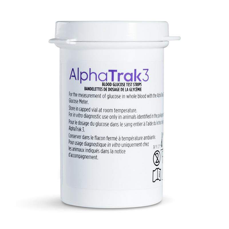 AlphaTrak 3 Blood Glucose Test Strips 50 Count Vial