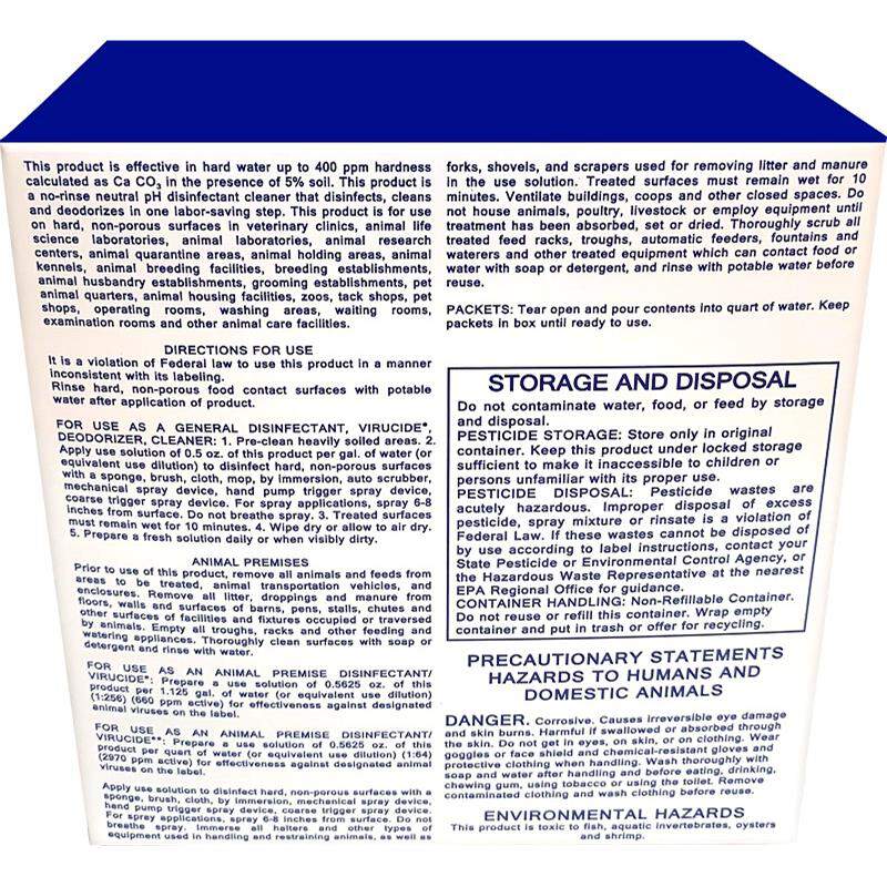 Novocide-CPV One Step Disinfectant Cleaner, 1/2 oz Packet (Box of 12) + Free 32 oz Ready to Use Novocide-CPV Spray Bottle