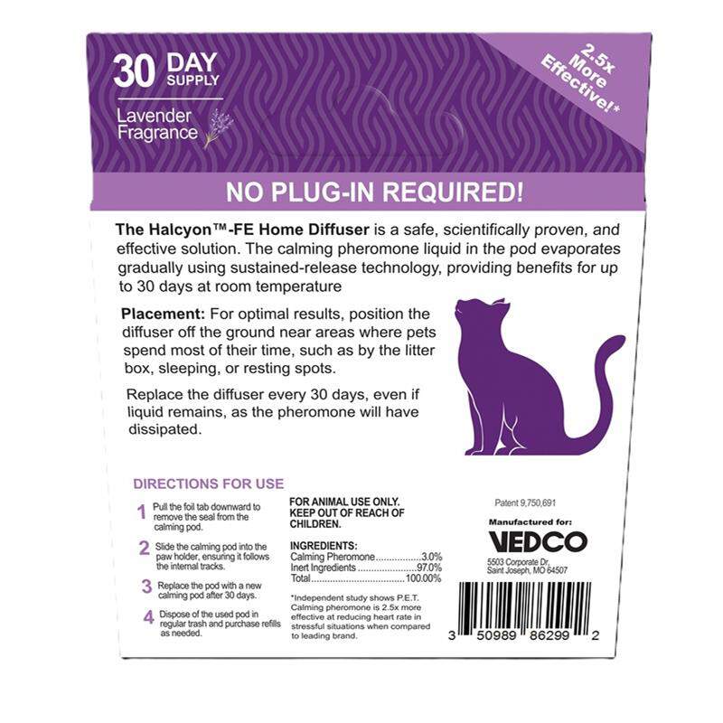 HALCYON-FE Calming Home Diffuser Starter Kit for Cats, 1 Pack