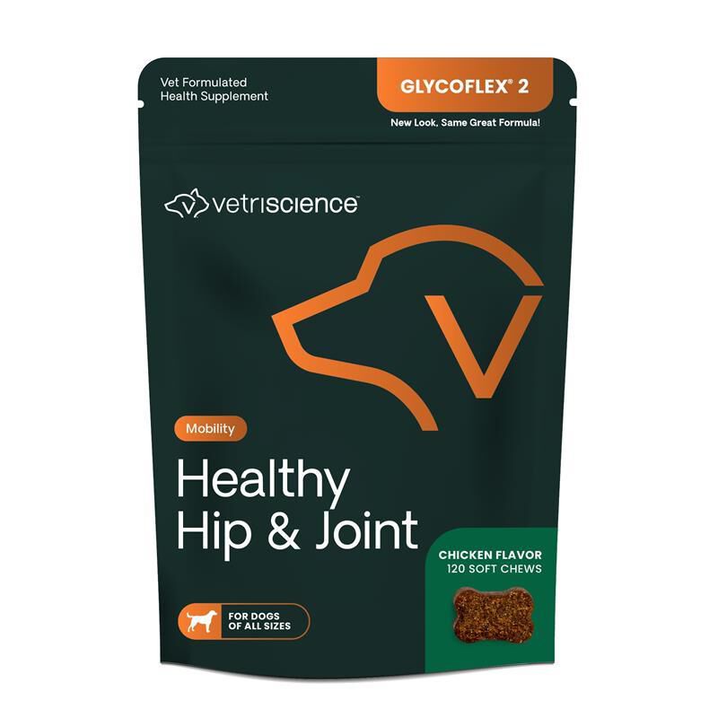 VetriScience Healthy Hip & Joint GlycoFlex Soft Chews for Dogs, 120 ct