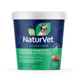 NaturVet Advanced Probiotics & Enzymes Plus Vet Strength PB6 Probiotic Soft Chews for Dogs