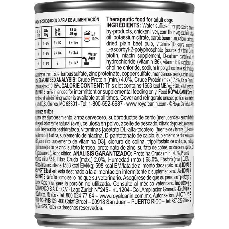 Royal Canin Veterinary Diet Adult Renal Support E Loaf Canned Dog Food, 24 x 13.5 oz cans