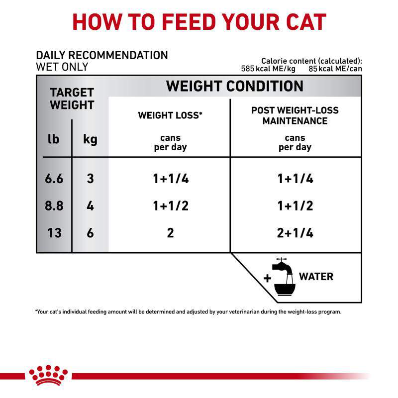 Royal Canin Veterinary Diet Adult Satiety Support Weight Management Loaf in Sauce Canned Cat Food, 24 x 5.1 oz cans