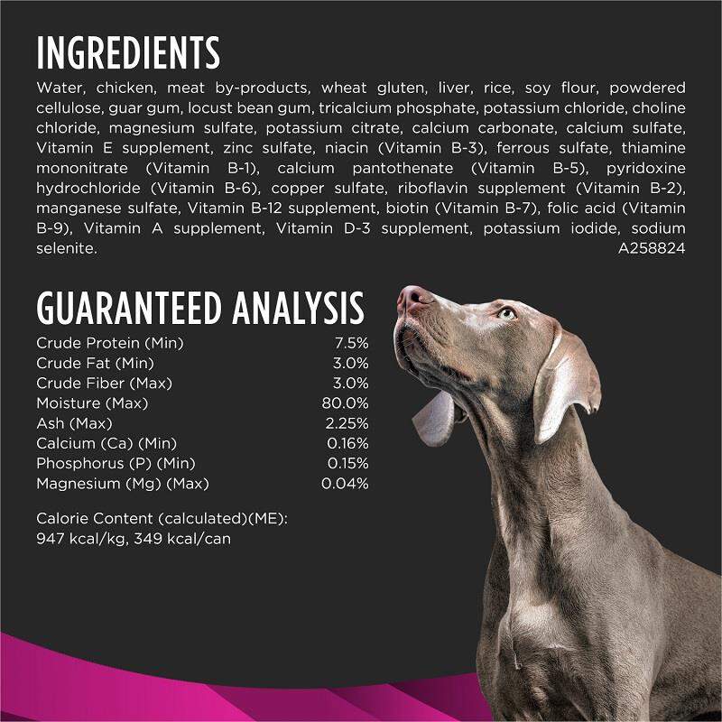 Purina Pro Plan Veterinary Diets UR Urinary Ox/St Savory Selects with Chicken in Gravy Wet Dog Food, 12 x 13.3 oz cans