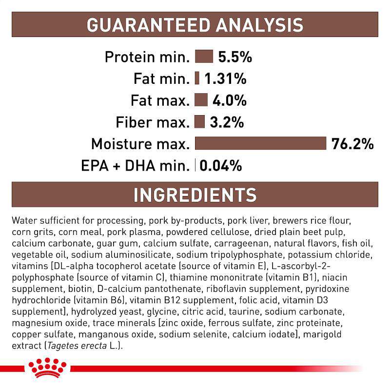 Royal Canin Veterinary Diet Adult Gastrointestinal Low Fat Canned Dog Food Wet Loaf, 13.5 oz cans