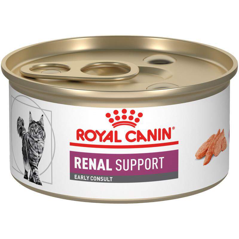 Royal Canin Veterinary Diet Adult Renal Support Early Consult Loaf in Sauce Canned Cat Food, 24 x 3 oz cans