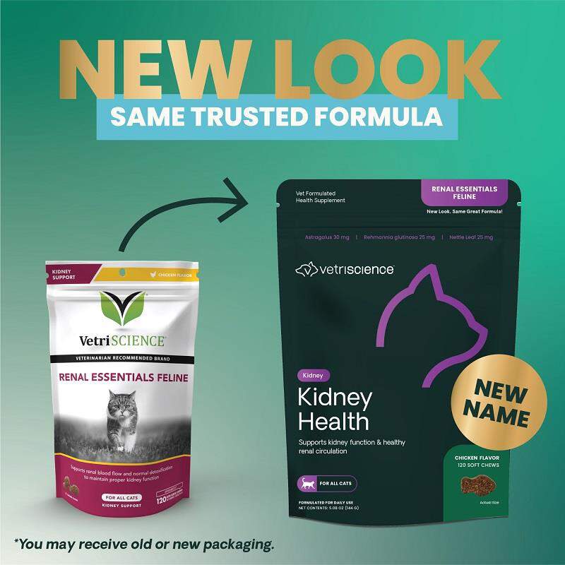 VetriScience Kidney Health Renal Essentials for Cats, 120 Soft Chews