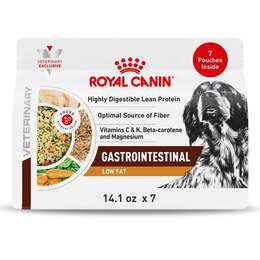 Royal Canin Gastrointestinal Low Fat Fresh Frozen Dog Food, 6.2 lb bag with 7 x 14.1 oz pouches