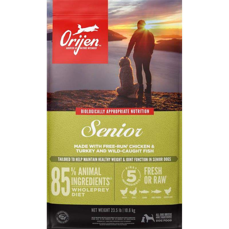 Orijen Senior Biologically Appropriate Grain-Free Chicken, Turkey & Fish Senior Dry Dog Food, 23.5 lb. Bag