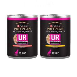 Purina Pro Plan Veterinary Diets UR Urinary Ox/St Savory Selects with Chicken + Salmon Wet Dog Food Variety Pack, 12 x 13.3 oz cans