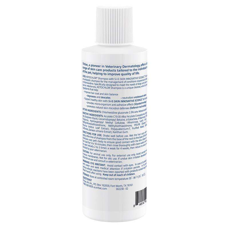 Ketochlor (Chlorhexidine Gluconate, Ketoconazole) Medicated Shampoo for Dogs and Cats