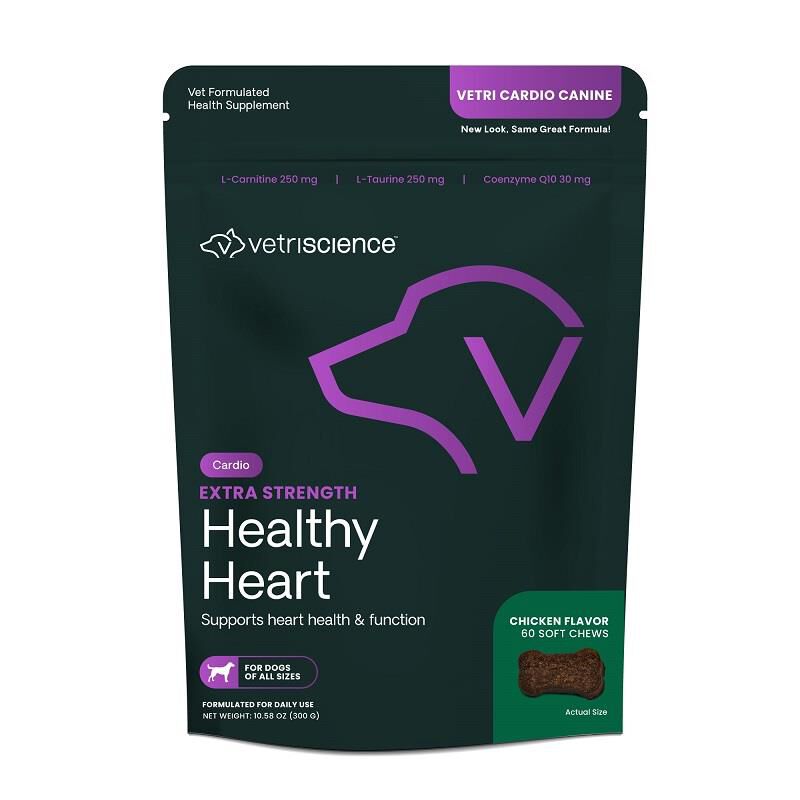 VetriScience Extra Strength Healthy Heart Vetri-Cardio Canine 60 Soft Chews
