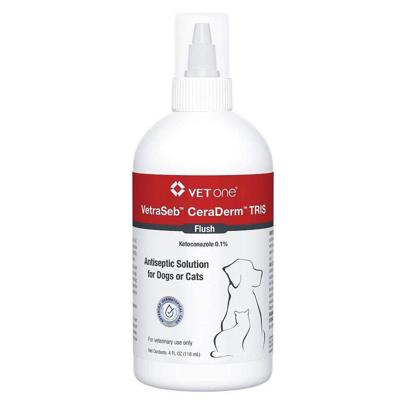 VetraSeb CeraDerm TRIS Flush Antiseptic Solution for Dogs and Cats