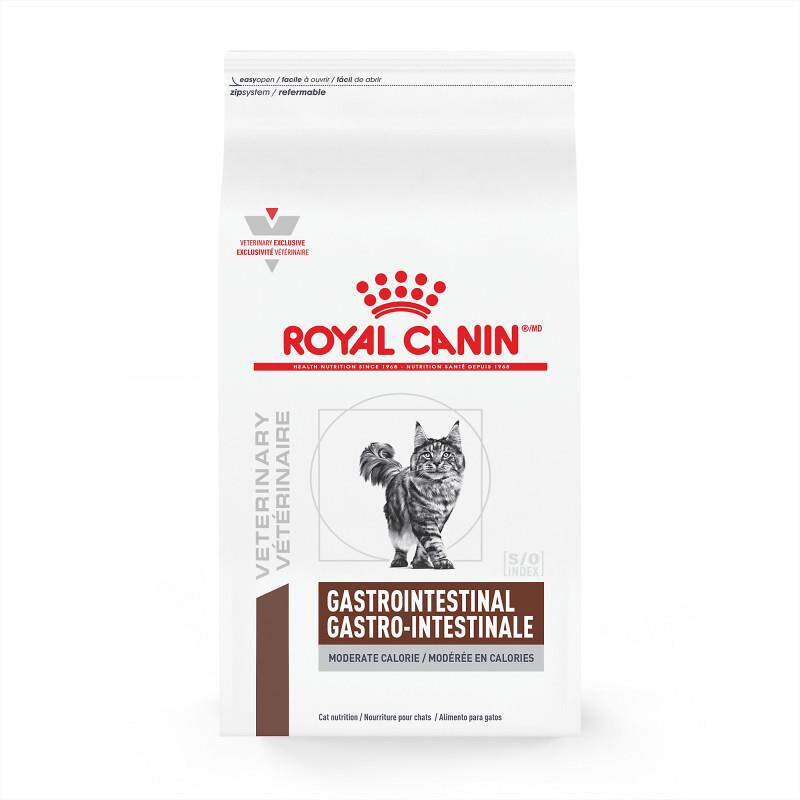 Royal Canin Veterinary Diet Adult Gastrointestinal Moderate Calorie Dry Cat Food, 7.7 lb bag