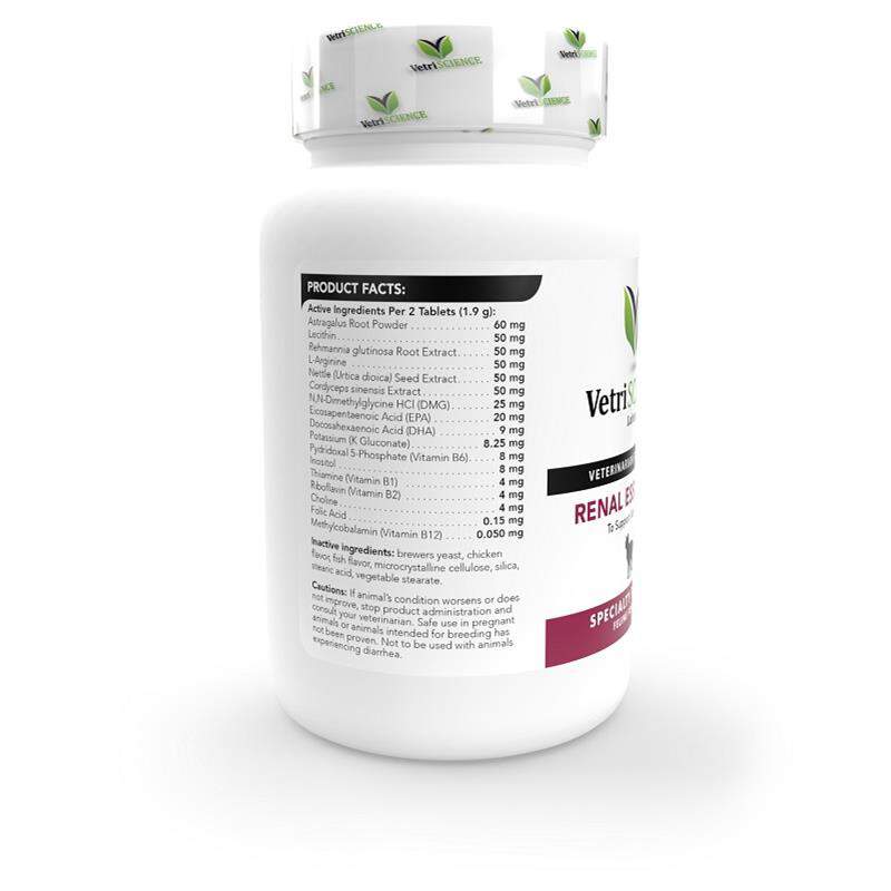 VetriScience Kidney Health Renal Essentials For Cats, 60 Chew Tabs