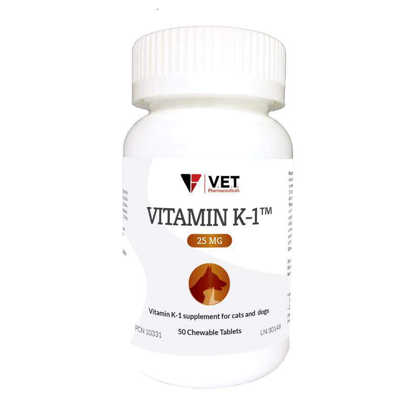 V.E.T. Pharmaceuticals Vitamin K1 25 mg, 50 Chewable Tablets