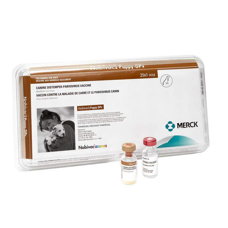 Merck Animal Health Nobivac Puppy-DPv for Dogs 25-dosage tray