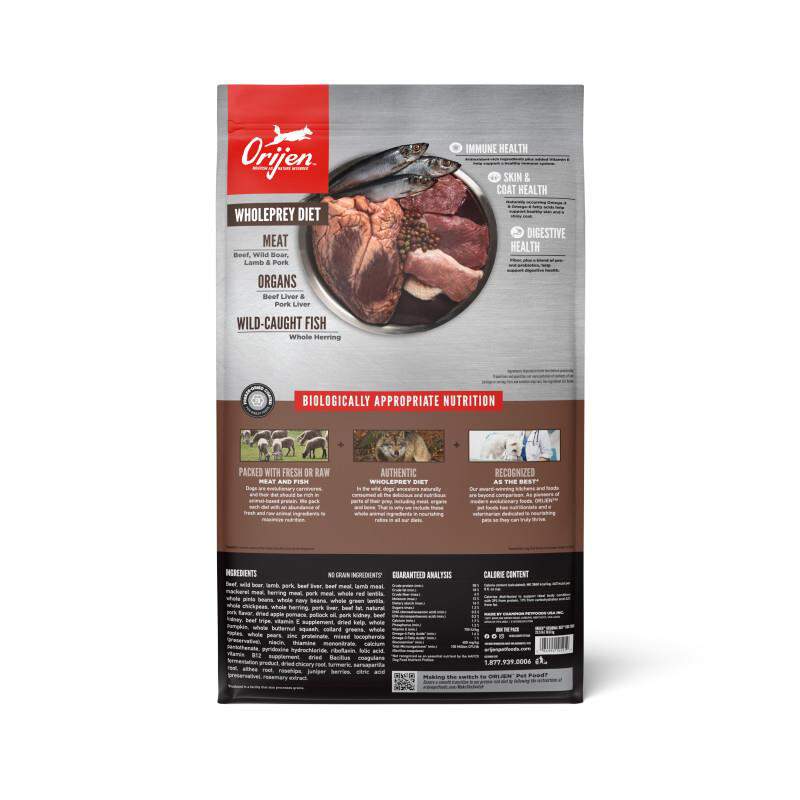 Orijen Regional Red Biologically Appropriate Red Meat & Fish Dry Dog Food, 23.5 lb. Bag