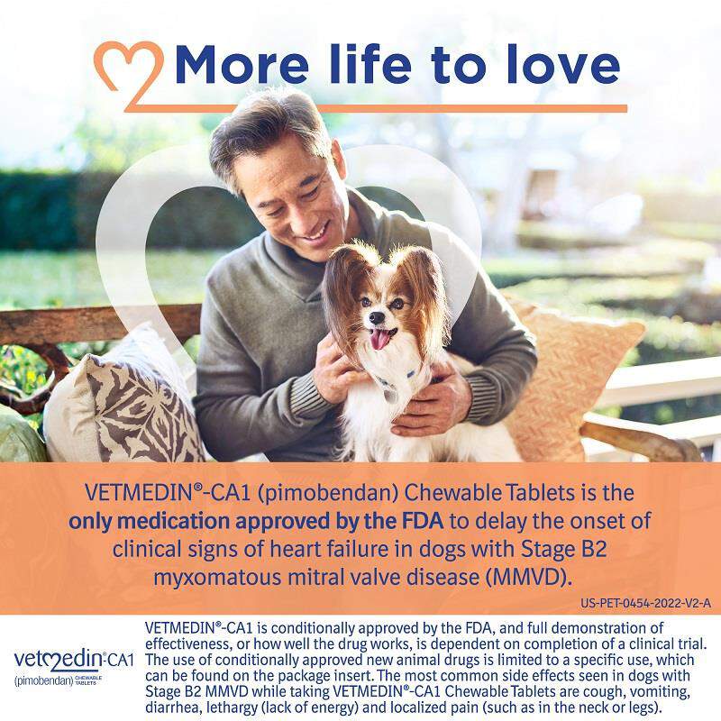 Vetmedin-CA1 (pimobendan) Chewable Tablets for Dogs 1.25 mg, 50 Ct.