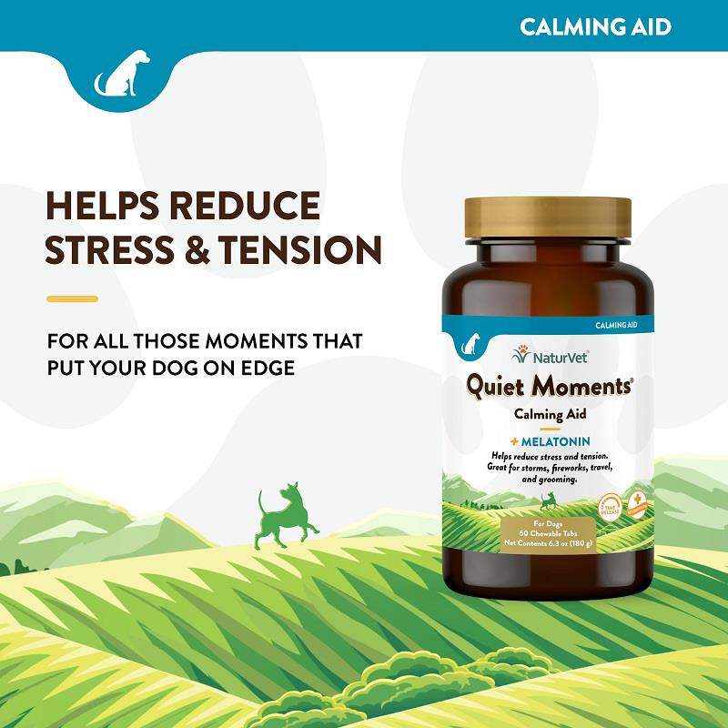 NaturVet Quiet Moments Calming Aid, 60 Chewable Tabs